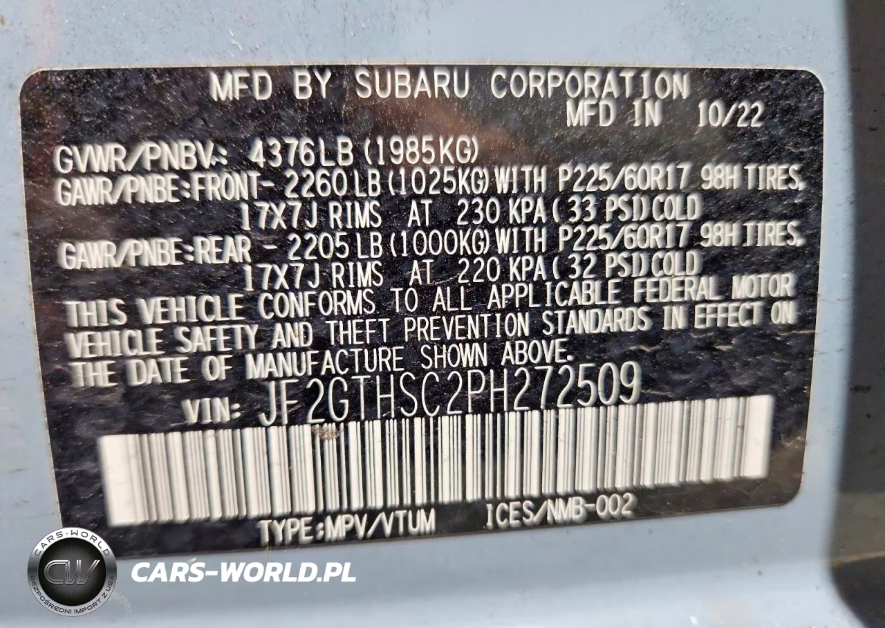 2023 Subaru Crosstrek Sport VIN:JF2GTHSC2PH272509 - 13
