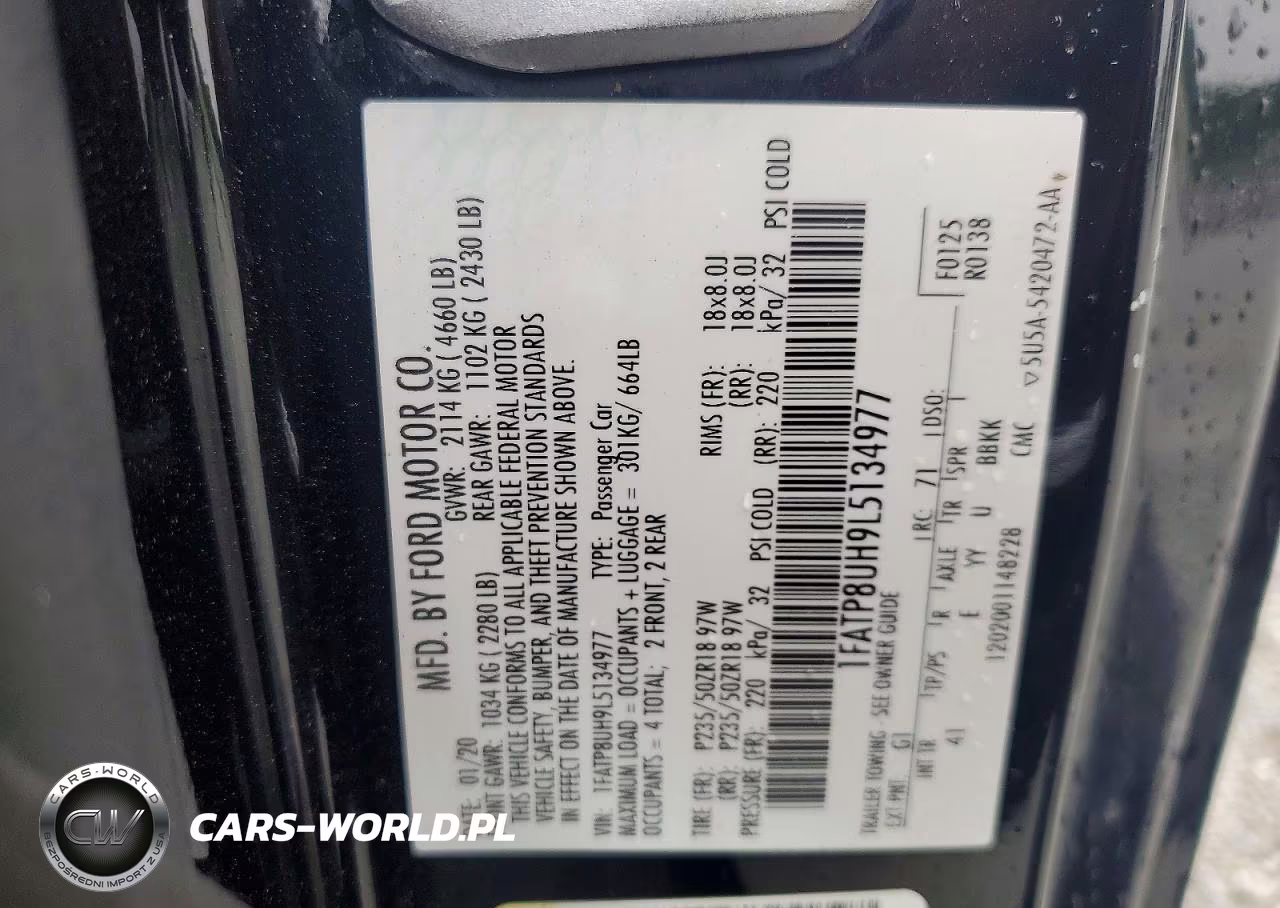 2020 Ford Mustang VIN:1FATP8UH9L5134977 - 12