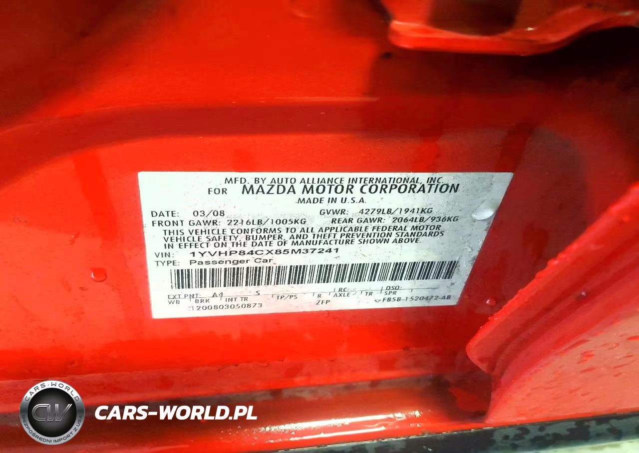 2008 Mazda 6 I VIN:1YVHP84CX85M37241 - 12