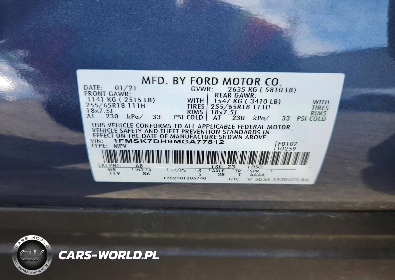 2021 Ford Explorer Xlt VIN:1FMSK7DH9MGA77812 - 13