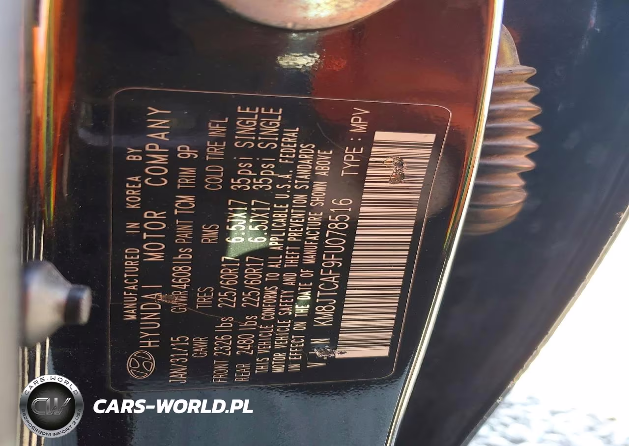 2015 Hyundai Tucson Gls VIN:KM8JTCAF9FU078516 - 14