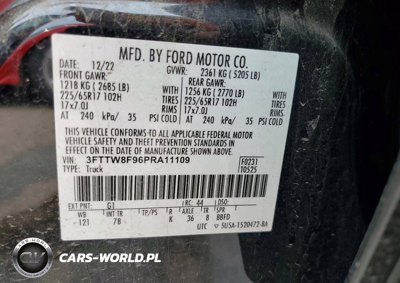 2023 Ford Maverick Xl VIN:3FTTW8F96PRA11109 - 12