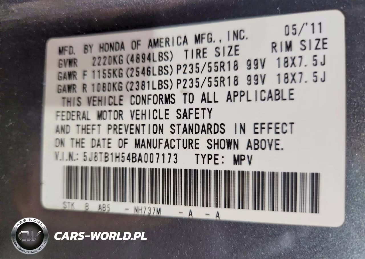 2011 Acura Rdx Technology VIN:5J8TB1H54BA007173 - 12