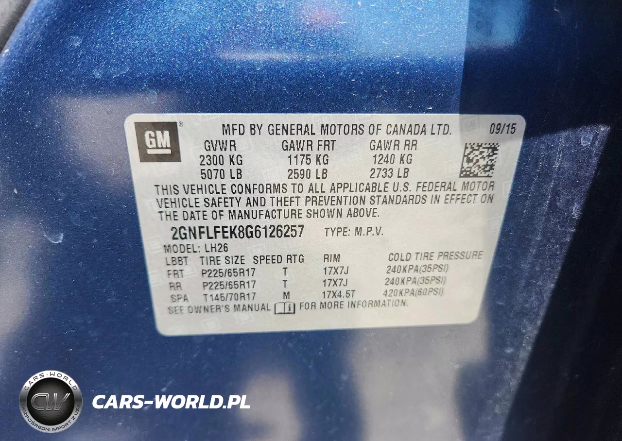 2016 Chevrolet Equinox Lt VIN:2GNFLFEK8G6126257 - 13