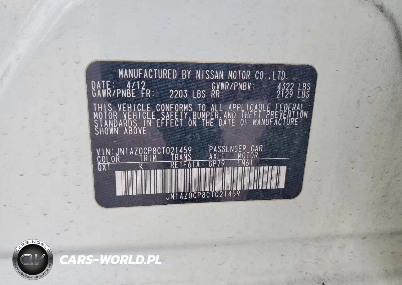 2012 Nissan Leaf Sv VIN:JN1AZ0CP8CT021459 - 12