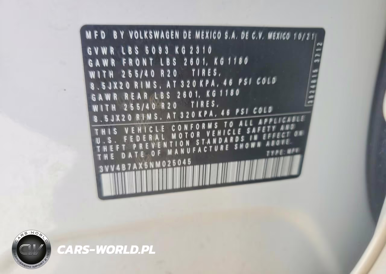 2022 Volkswagen Tiguan Sel R-Line VIN:3VV4B7AX5NM025045 - 14