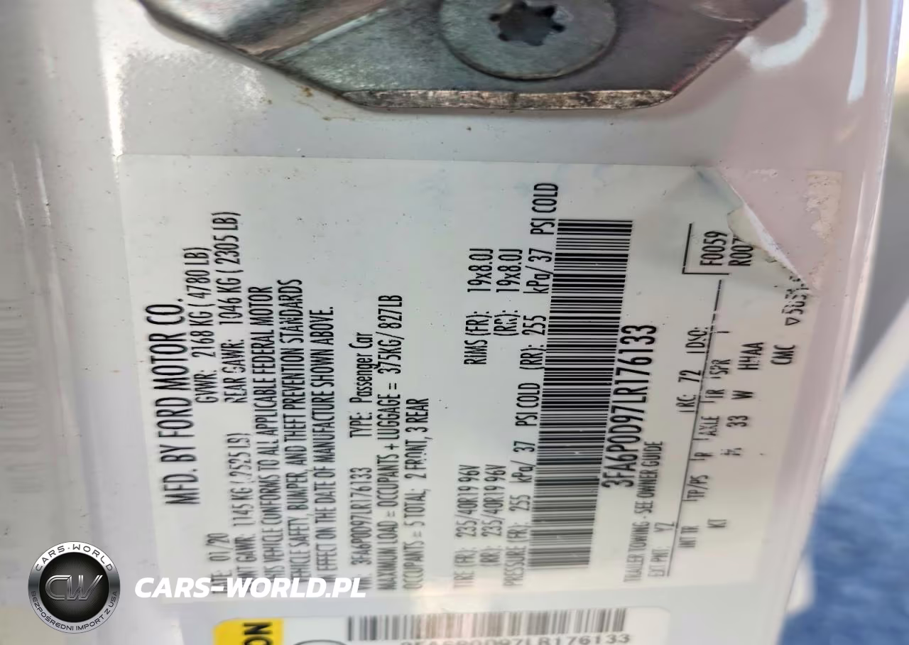 2020 Ford Fusion Titanium VIN:3FA6P0D97LR176133 - 12