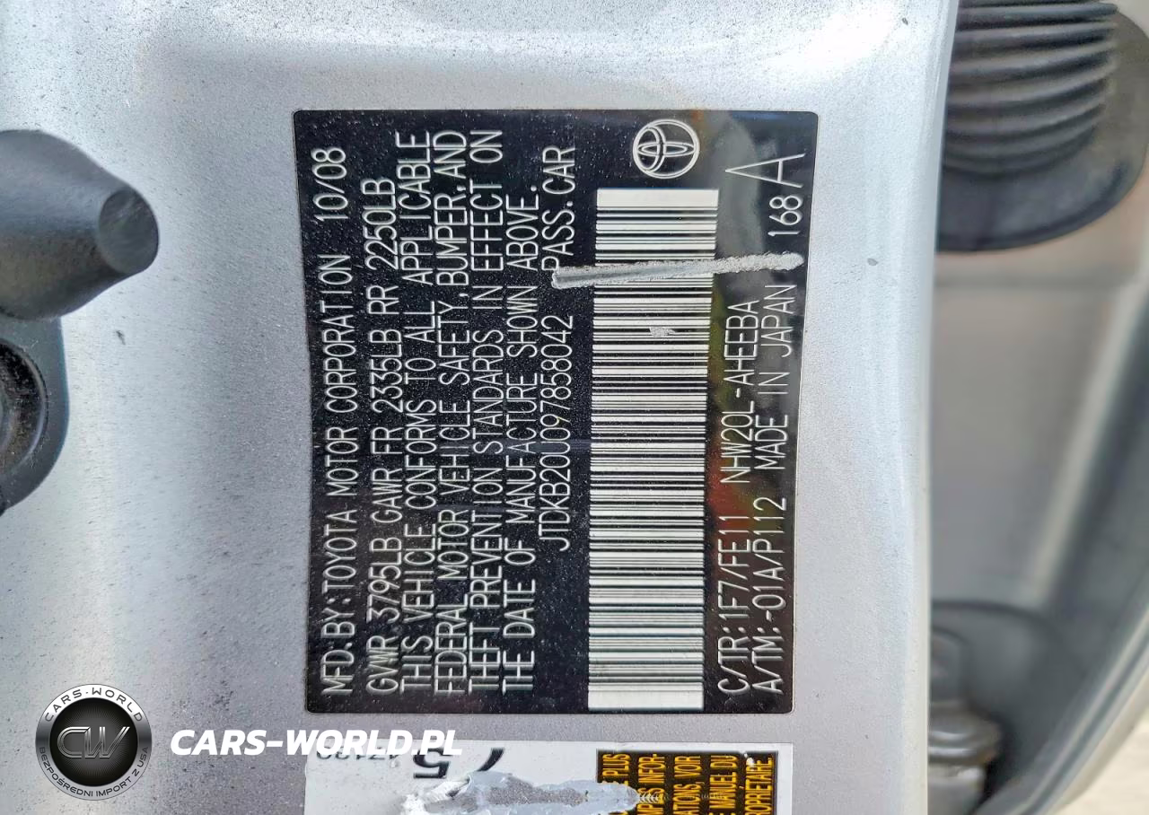 2009 Toyota Prius Base VIN:JTDKB20U097858042 - 12