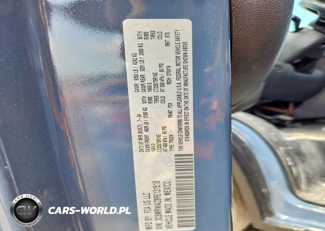 2024 Ram Promaster 3500 Delivery Van VIN:3C6MRWAZ8RE131518 - 13