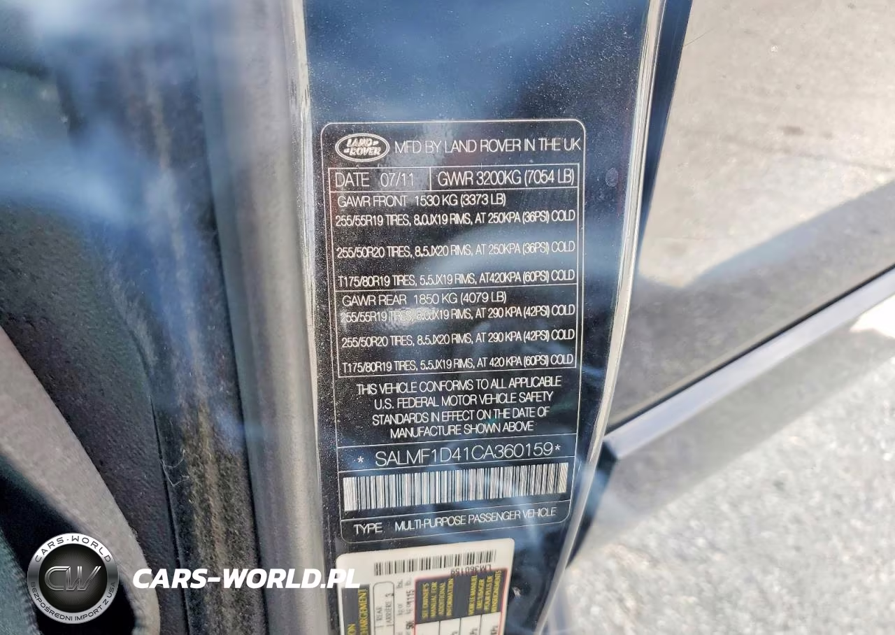 2012 Land Rover Range Rover Hse Luxury VIN:SALMF1D41CA360159 - 13