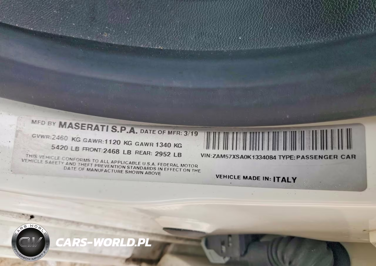 2019 Maserati Ghibli VIN:ZAM57XSA0K1334084 - 12