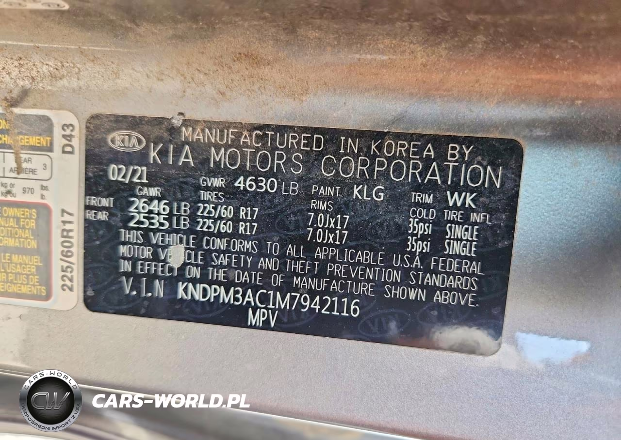 2021 Kia Sportage Lx VIN:KNDPM3AC1M7942116 - 13
