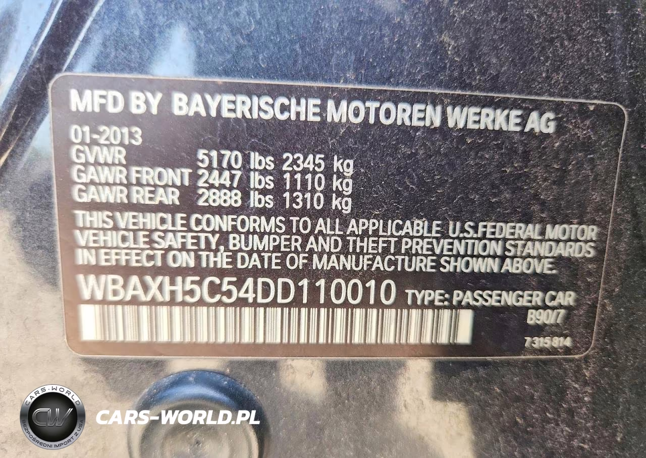 2013 BMW 528Xi VIN:WBAXH5C54DD110010 - 12