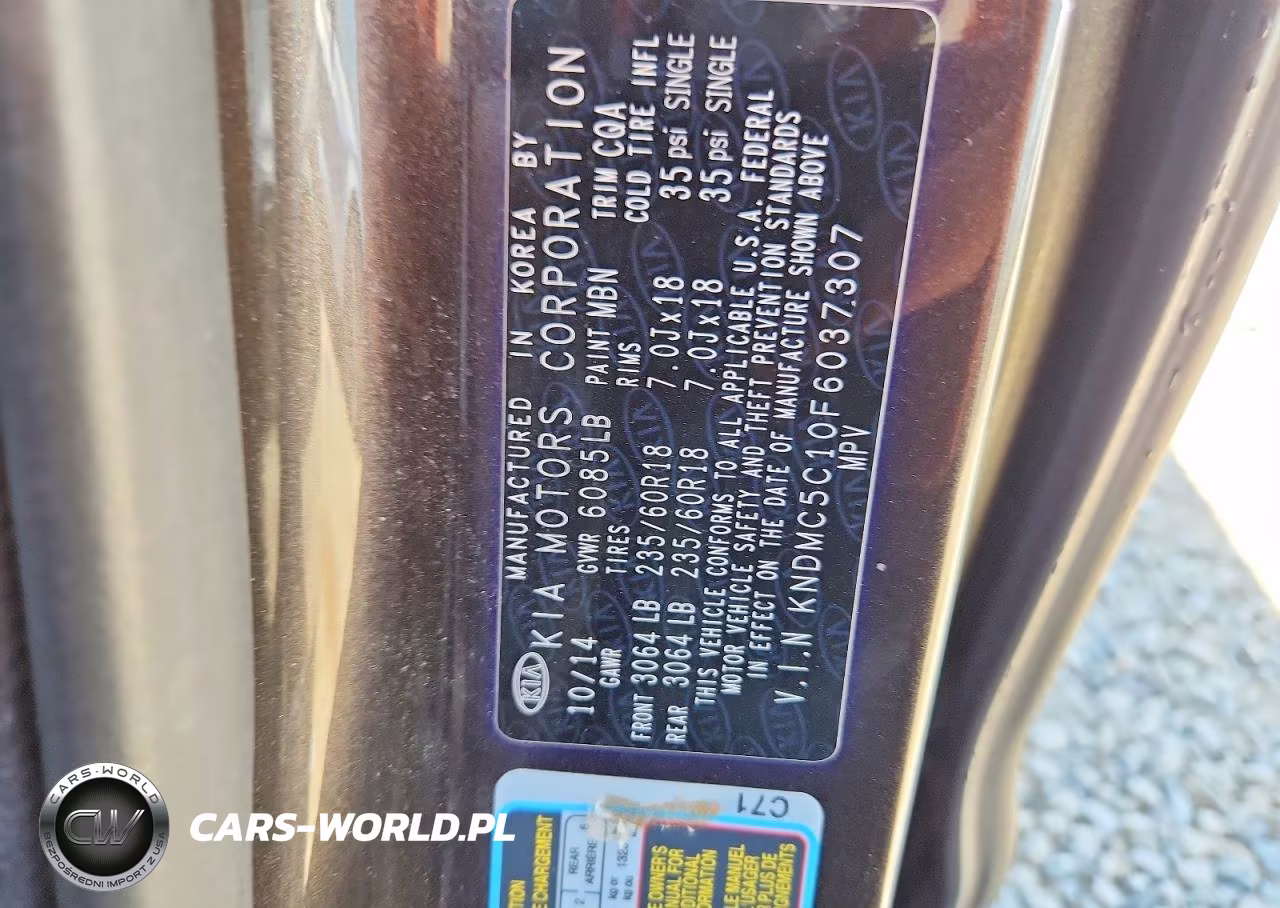 2015 Kia Sedona Sx VIN:KNDMC5C10F6037307 - 13