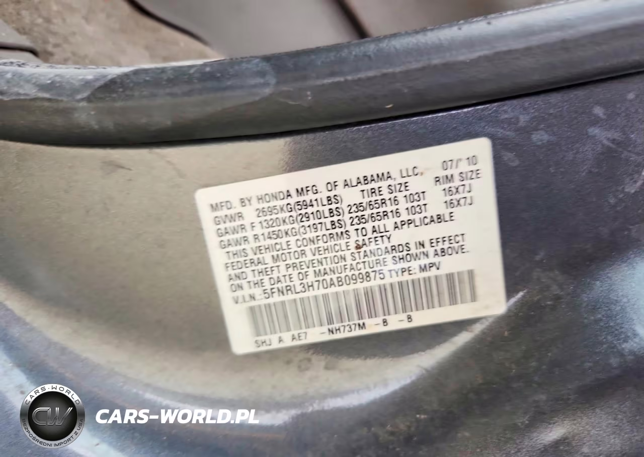2010 Honda Odyssey Exl VIN:5FNRL3H70AB099875 - 13