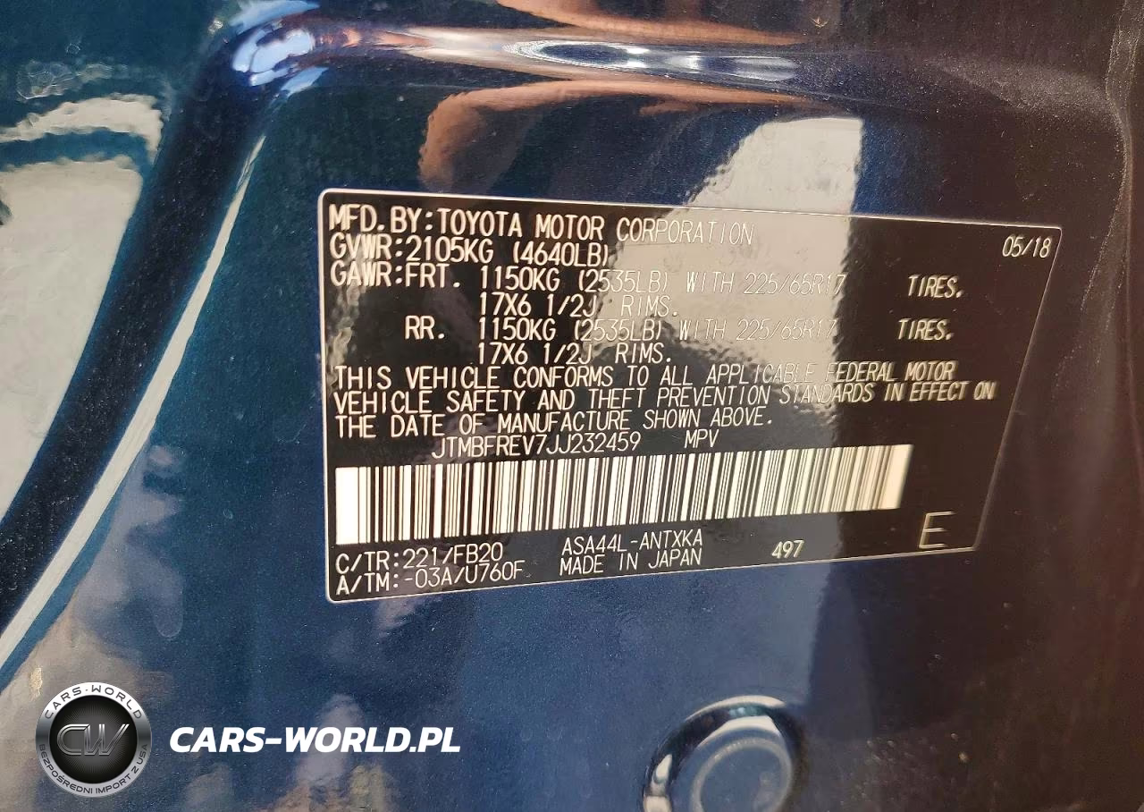 2018 Toyota Rav4 Le VIN:JTMBFREV7JJ232459 - 13