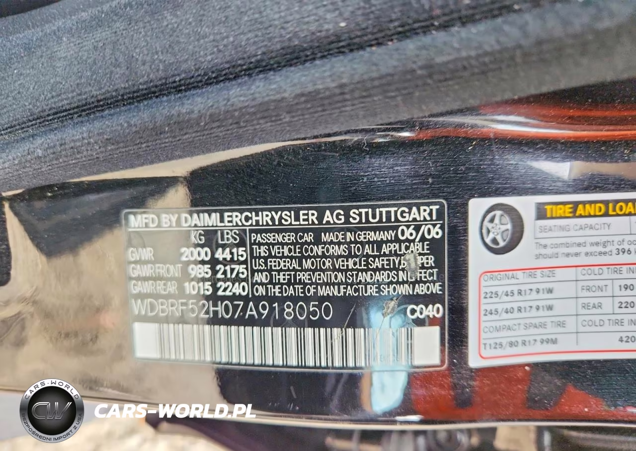 2007 Mercedes-Benz C 230 VIN:WDBRF52H07A918050 - 12