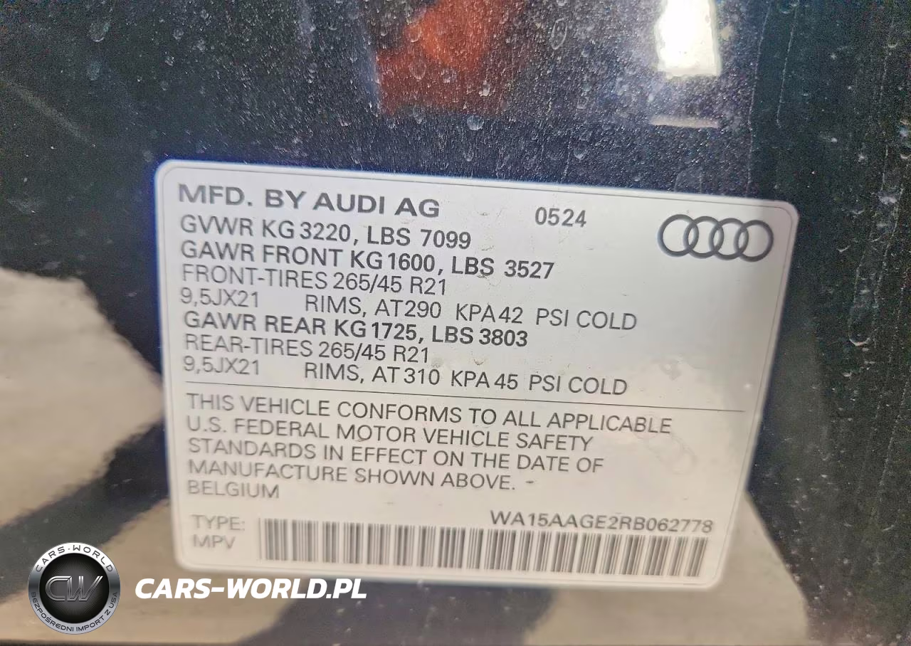 2024 Audi Q8 E-Tron Premium Plus VIN:WA15AAGE2RB062778 - 14