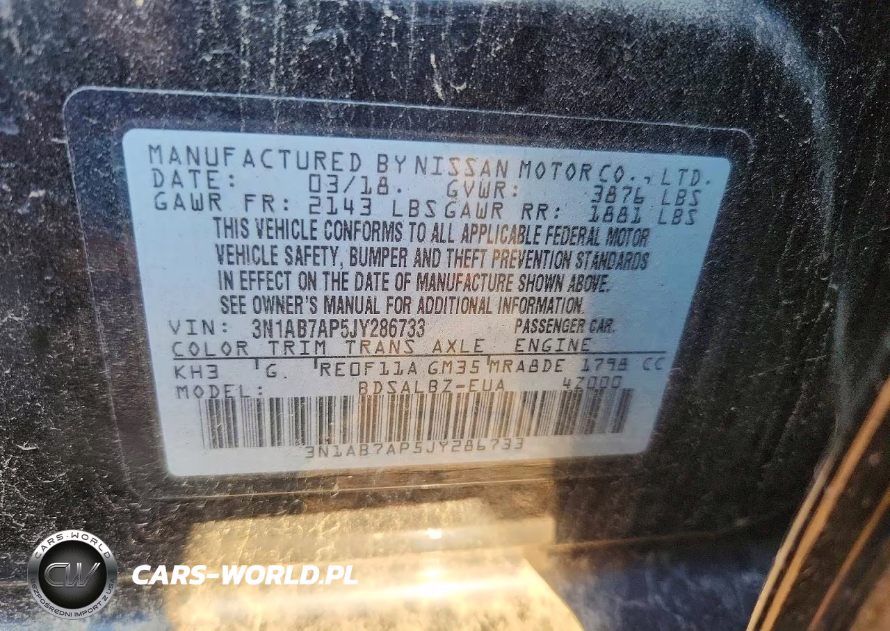 2018 Nissan Sentra S VIN:3N1AB7AP5JY286733 - 12