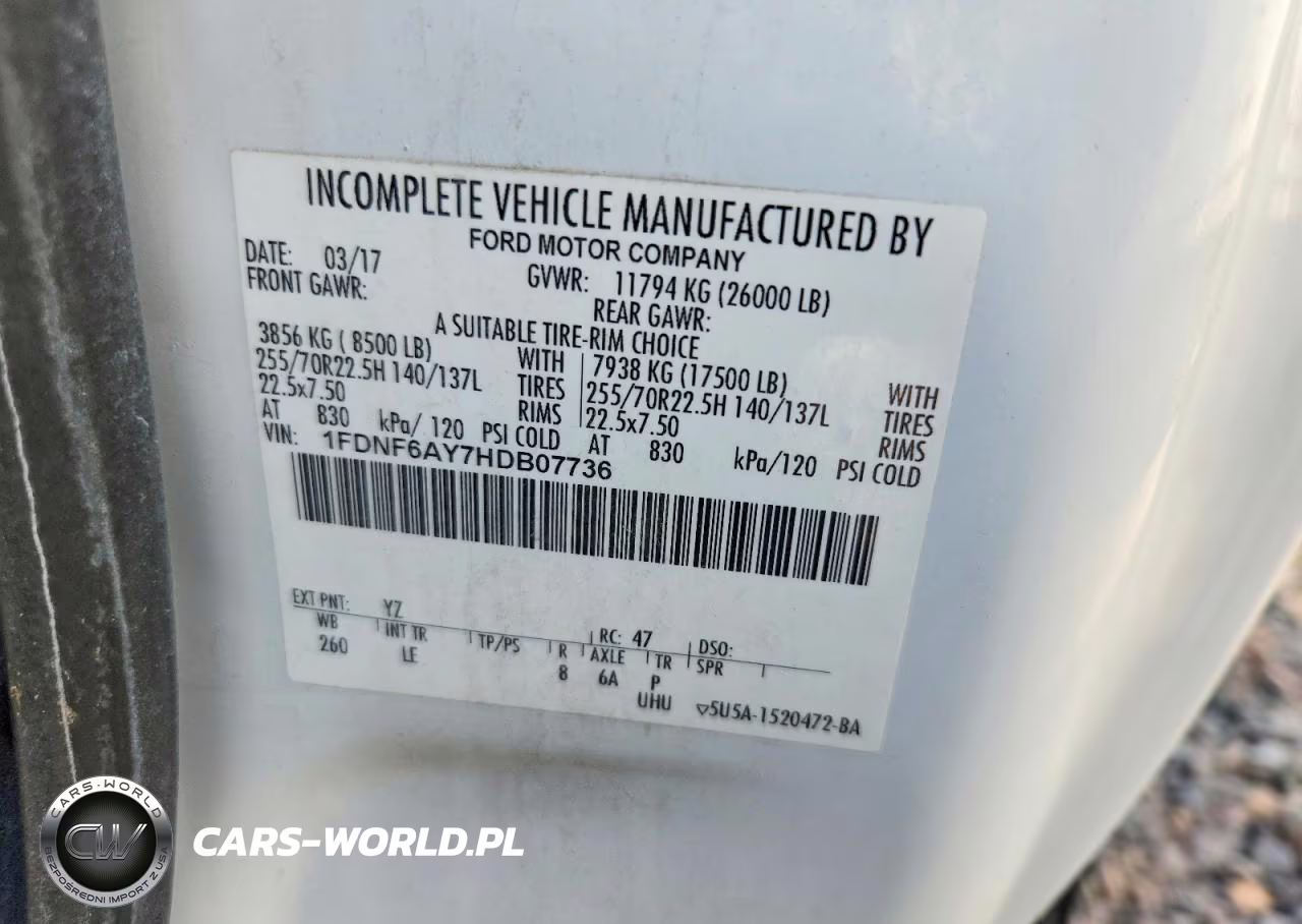 2017 Ford F650 Super Duty VIN:1FDNF6AY7HDB07736 - 12