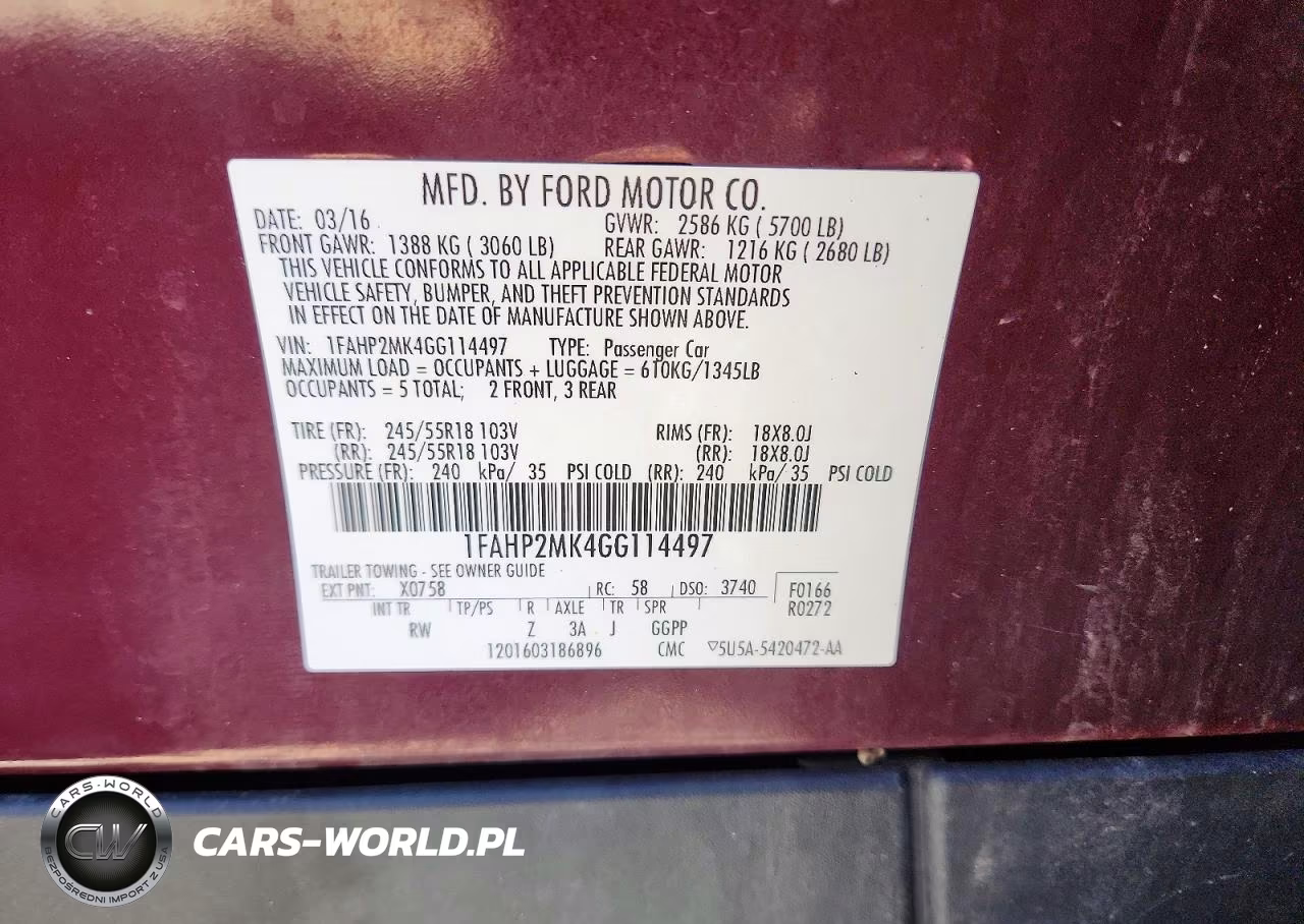 2016 Ford Taurus Police Interceptor VIN:1FAHP2MK4GG114497 - 13