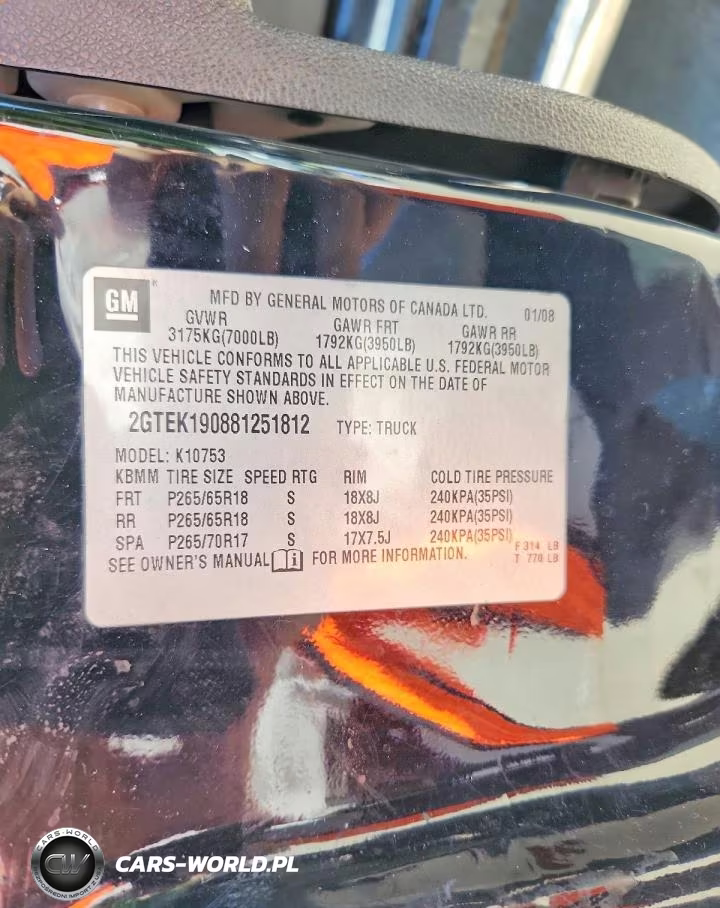 2008 GMC Sierra K1500 VIN:2GTEK190881251812 - 12