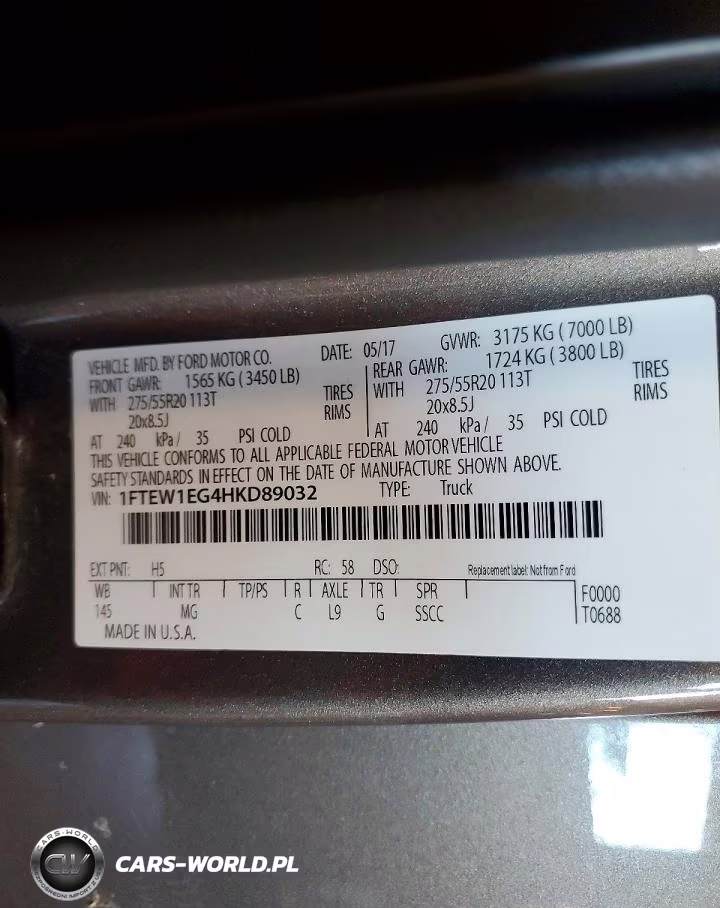 2017 Ford F150 Supercrew VIN:1FTEW1EG4HKD89032 - 12