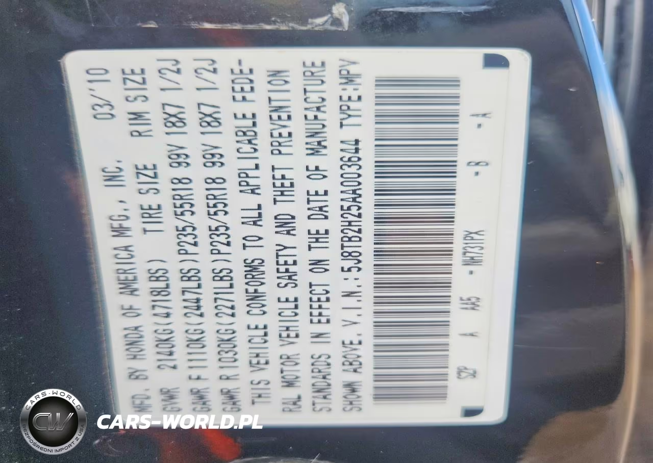 2010 Acura Rdx VIN:5J8TB2H25AA003644 - 13