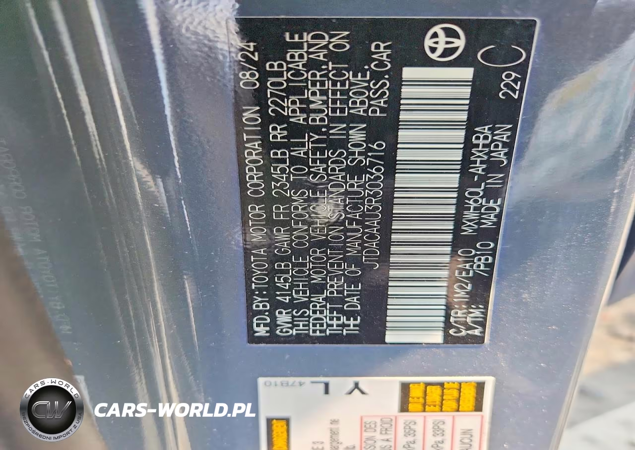 2024 Toyota Prius Limited VIN:JTDACAAU3R3036716 - 12