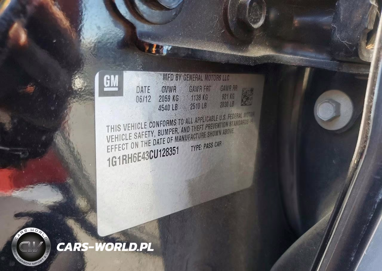 2012 Chevrolet Volt VIN:1G1RH6E43CU128351 - 12