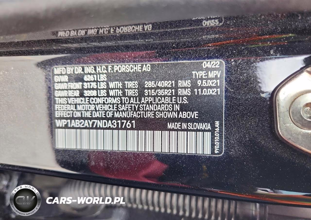 2022 Porsche Cayenne S VIN:WP1AB2AY7NDA31761 - 13