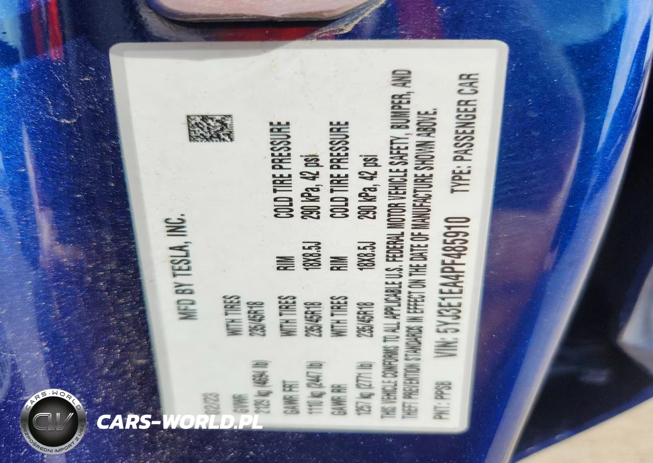2023 Tesla Model 3 VIN:5YJ3E1EA4PF485910 - 13