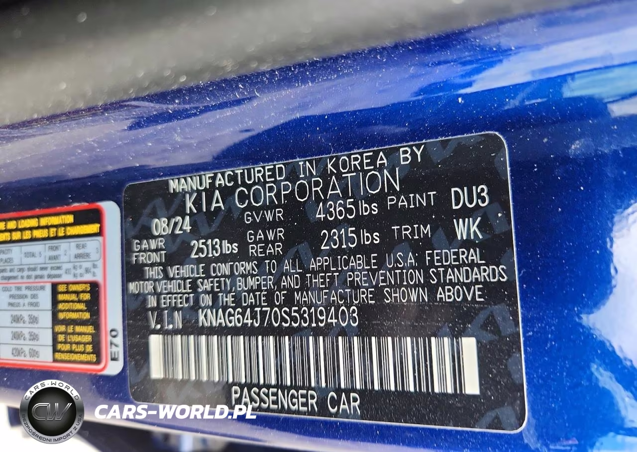 2025 Kia K5 Gt Line VIN:KNAG64J70S5319403 - 12