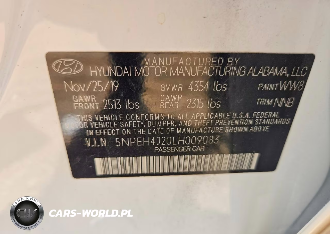 2020 Hyundai Sonata Limited VIN:5NPEH4J20LH009083 - 12