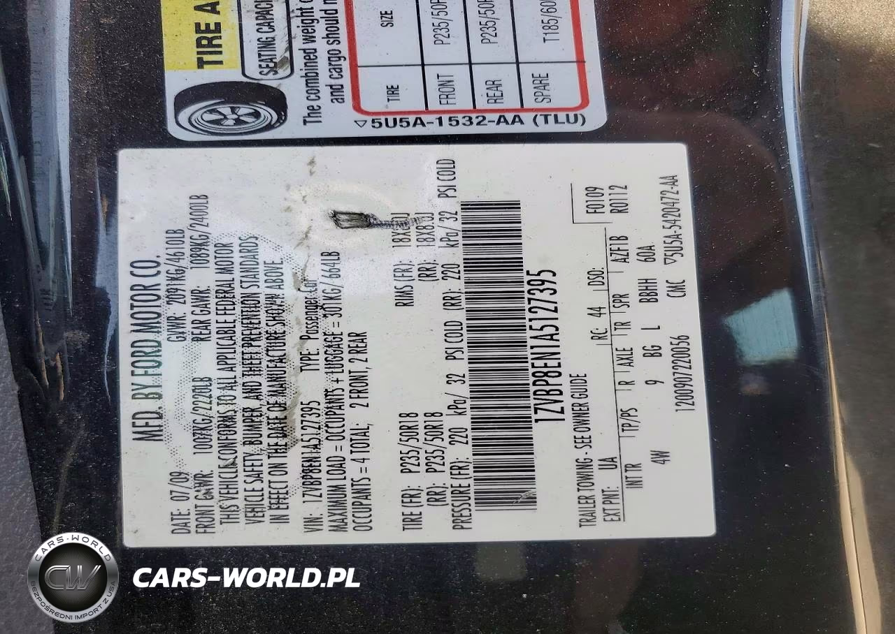 2010 Ford Mustang VIN:1ZVBP8EN1A5127395 - 12