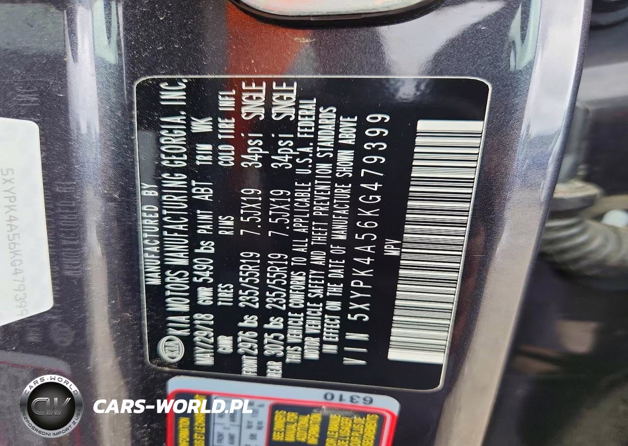2019 Kia Carnival Lx Fwd VIN:5XYPK4A56KG479399 - 12