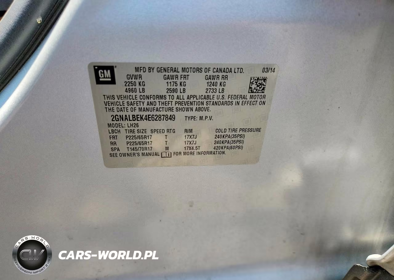 2014 Chevrolet Equinox Lt VIN:2GNALBEK4E6287849 - 12