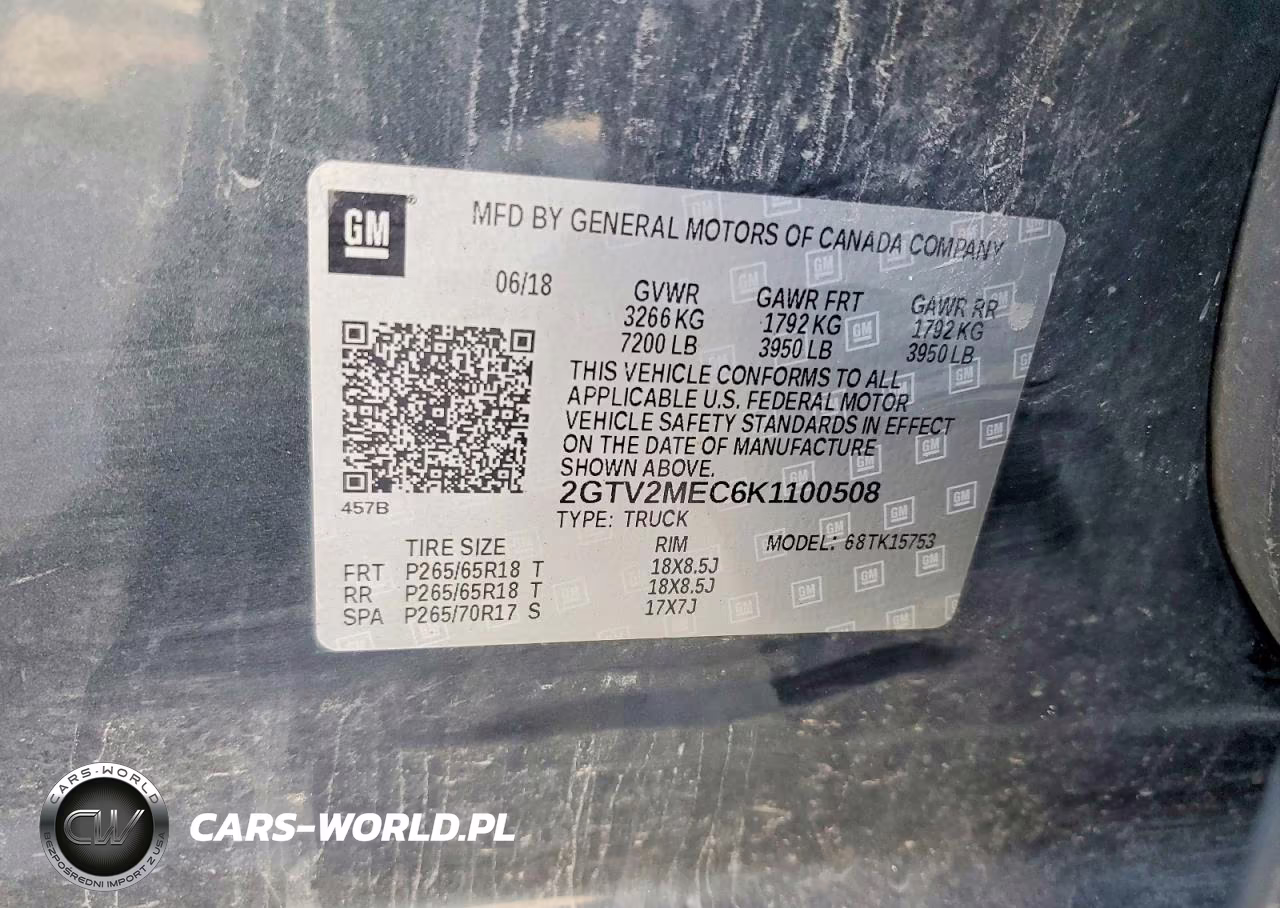 2019 GMC Sierra Limited K1500 Sle VIN:2GTV2MEC6K1100508 - 12