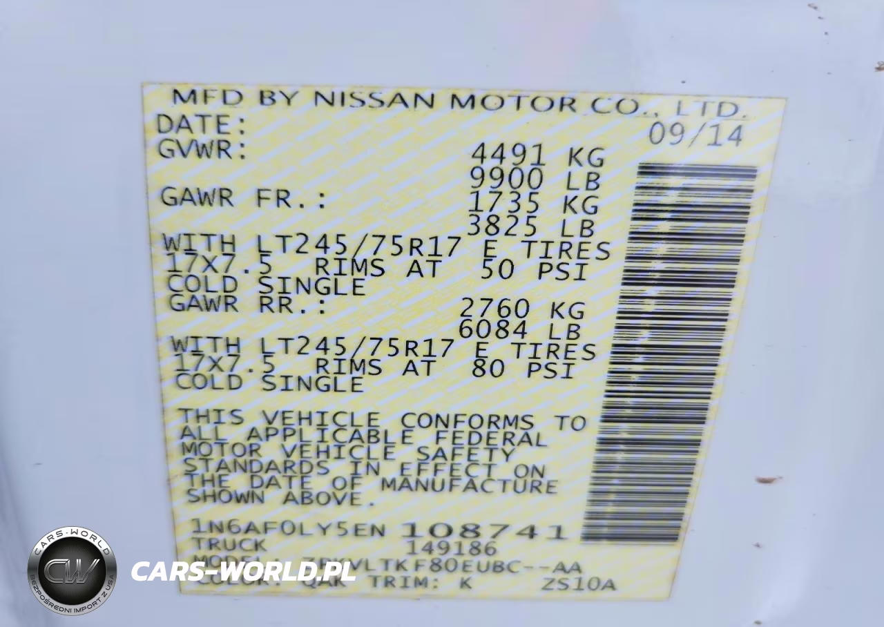 2014 Nissan Nv 2500 Delivery Van VIN:1N6AF0LY5EN108741 - 13