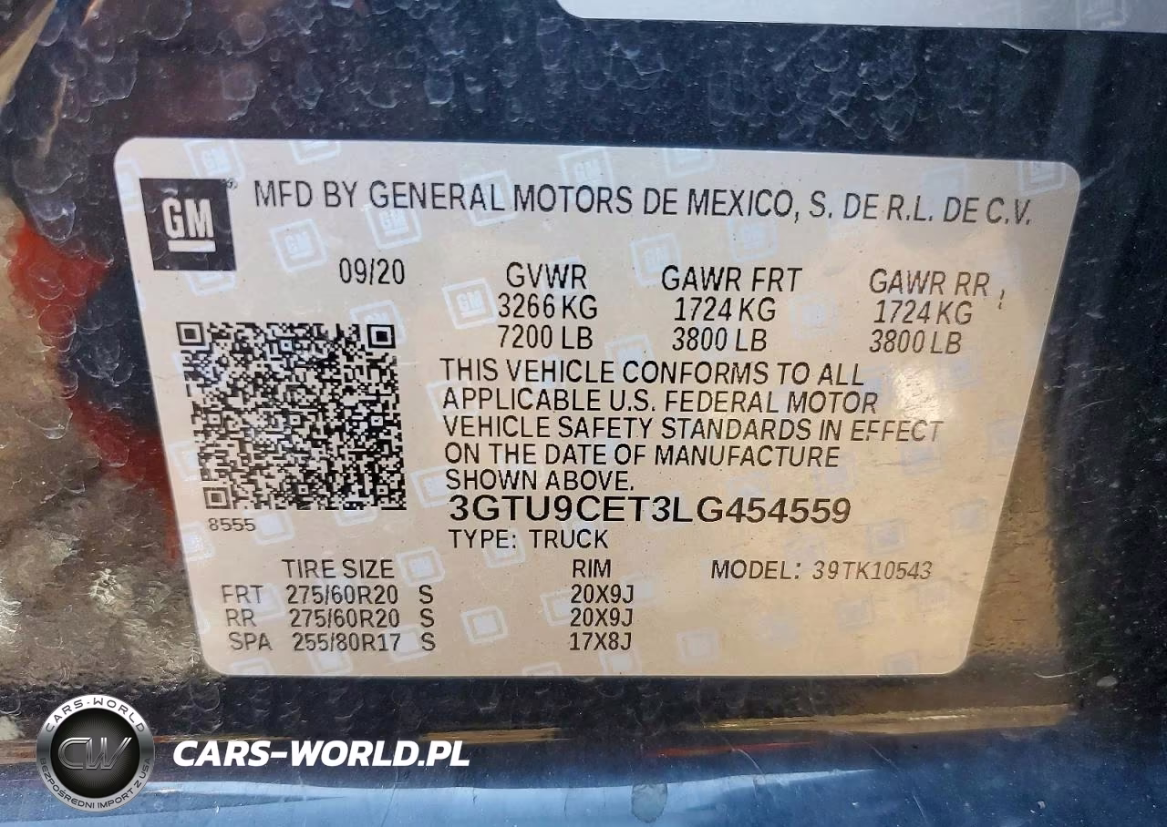 2020 GMC Sierra K1500 Elevation VIN:3GTU9CET3LG454559 - 12
