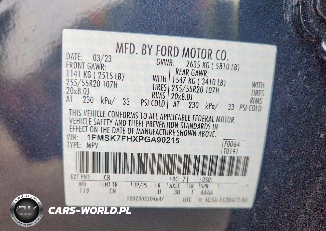 2023 Ford Explorer Limited VIN:1FMSK7FHXPGA90215 - 13