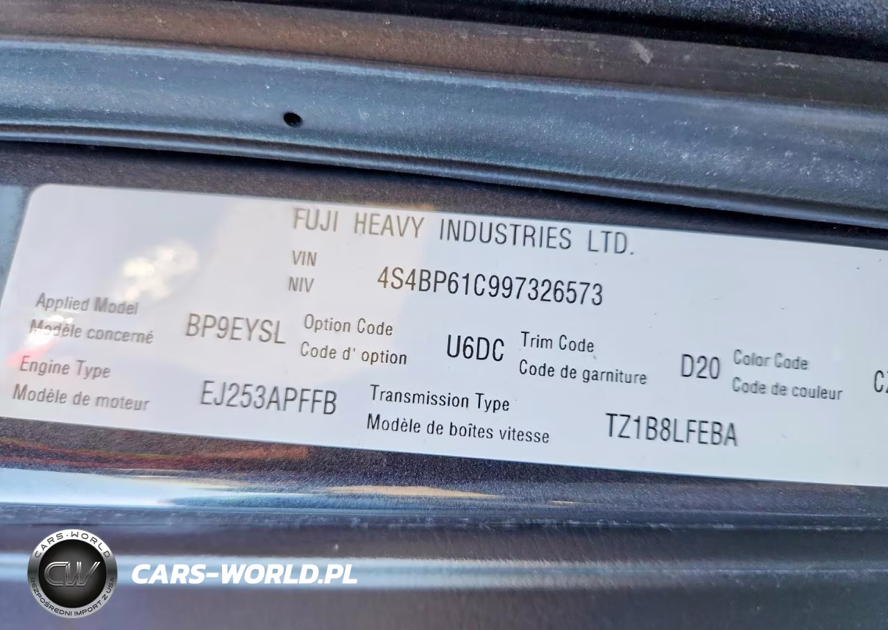 2009 Subaru Outback 2.5I VIN:4S4BP61C997326573 - 13
