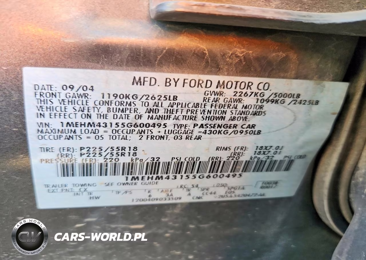 2005 Mercury Montego Premier VIN:1MEHM43155G600495 - 12