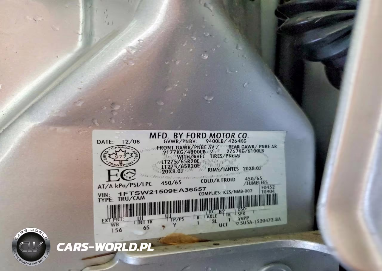 2009 Ford F250 Super Duty VIN:1FTSW21509EA36557 - 12