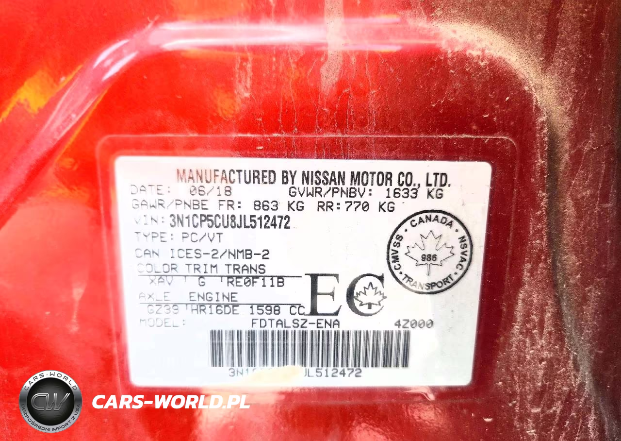 2018 Nissan Kicks S VIN:3N1CP5CU8JL512472 - 12