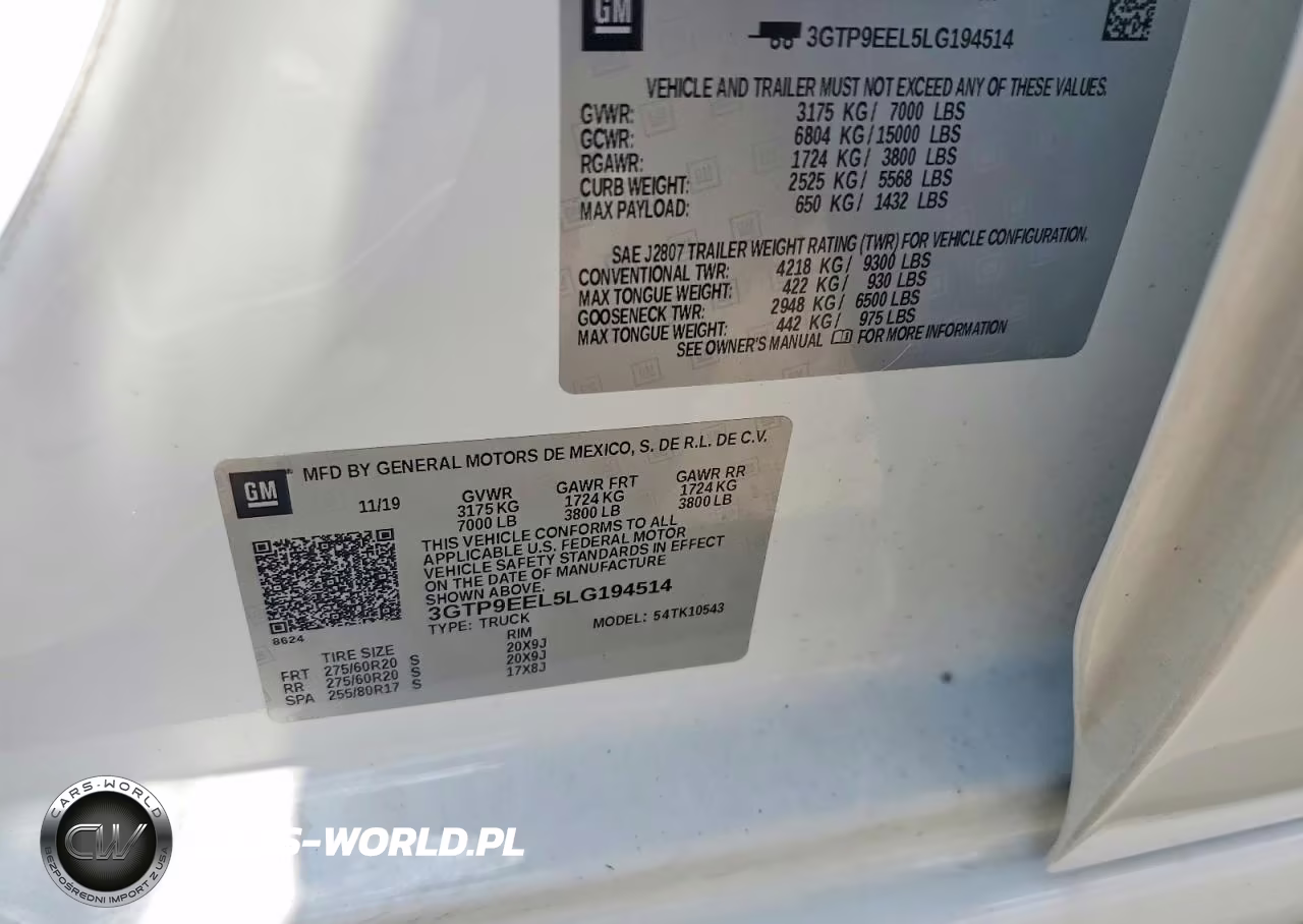 2020 GMC Siera15004Wd VIN:3GTP9EEL5LG194514 - 12