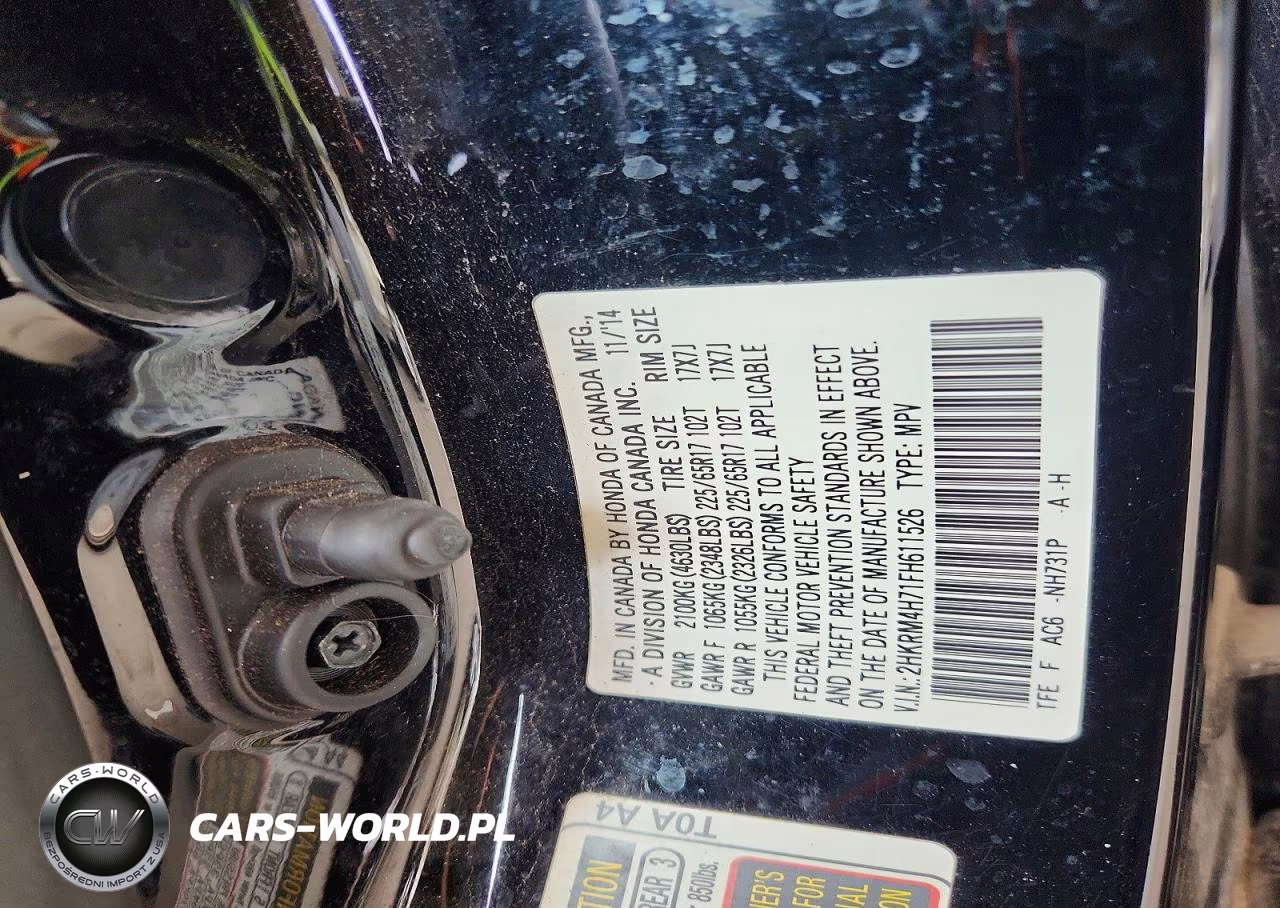 2015 Honda Cr-V Exl VIN:2HKRM4H71FH611526 - 13