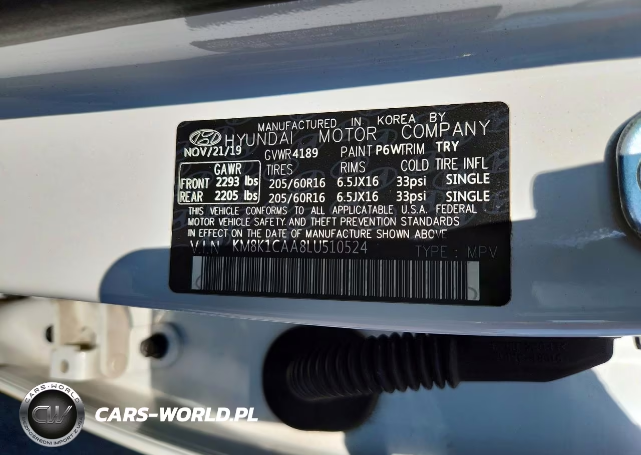 2020 Hyundai Kona Se VIN:KM8K1CAA8LU510524 - 13