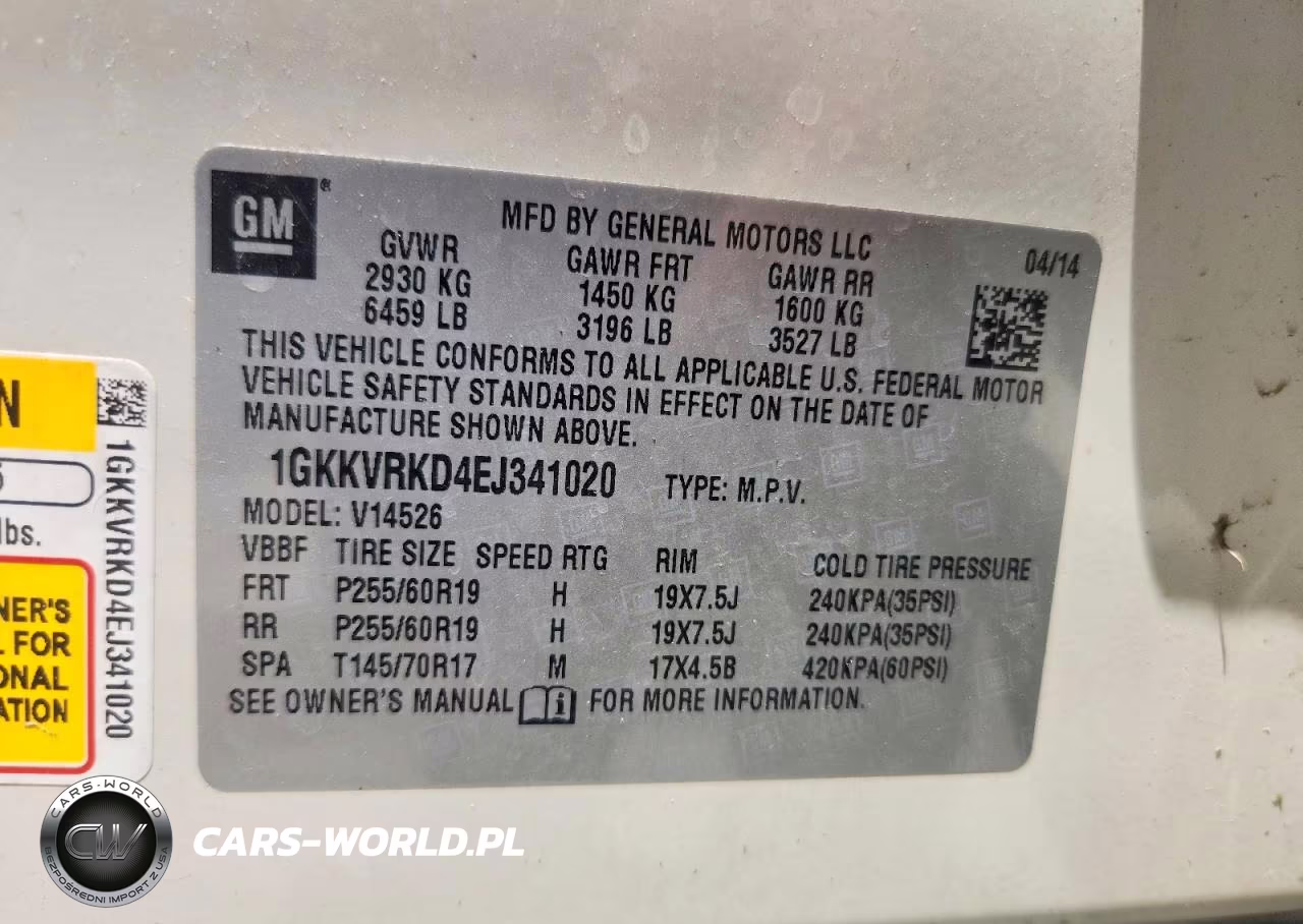2014 GMC Acadia Slt-1 VIN:1GKKVRKD4EJ341020 - 13