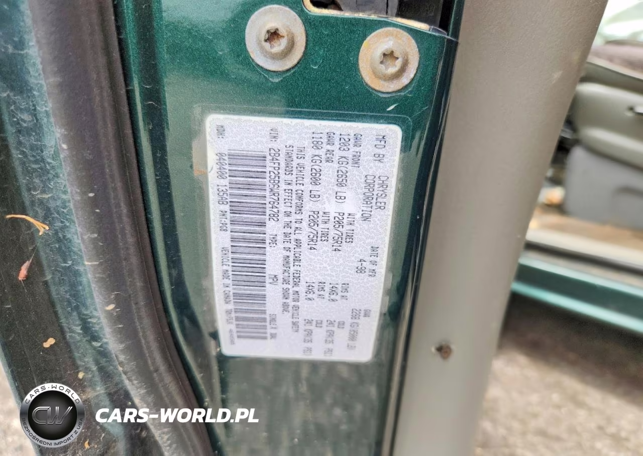 1998 Dodge Caravan VIN:2B4FP25B6WR764782 - 13
